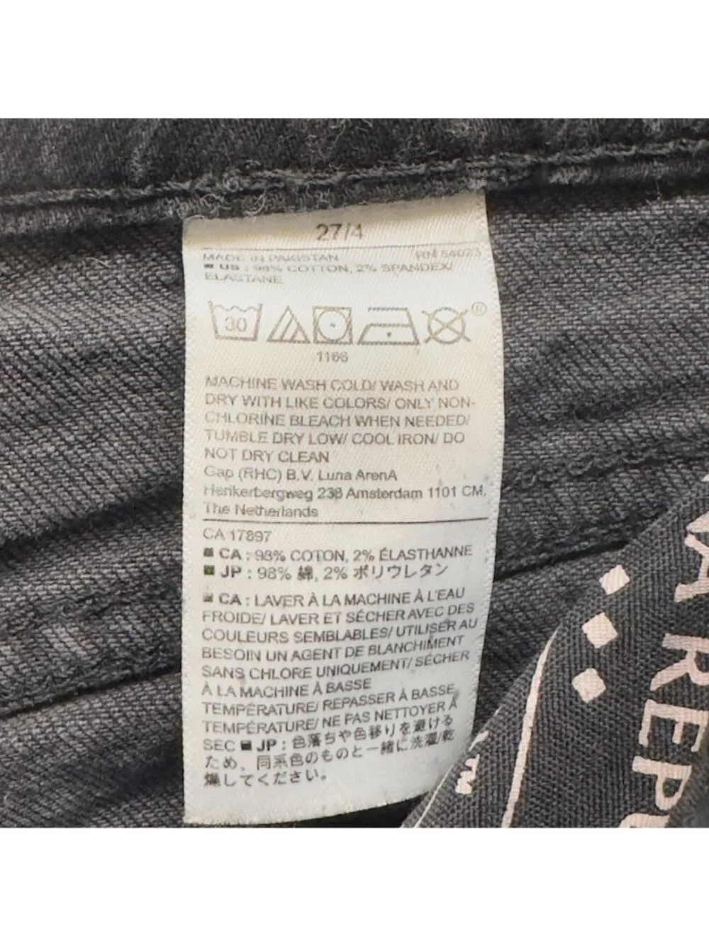 Banana Republic Jeans Womens 27/4 Black High Rise Straight Stretch Denim